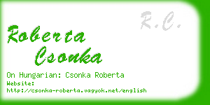 roberta csonka business card